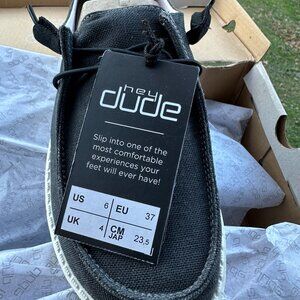 HEY DUDE WENDY CHAMBRAY OFF BLACK 6